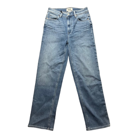 Like New - PAIGE Stella crop jeans in seawater distressed size 27 - Picture 2 of 7